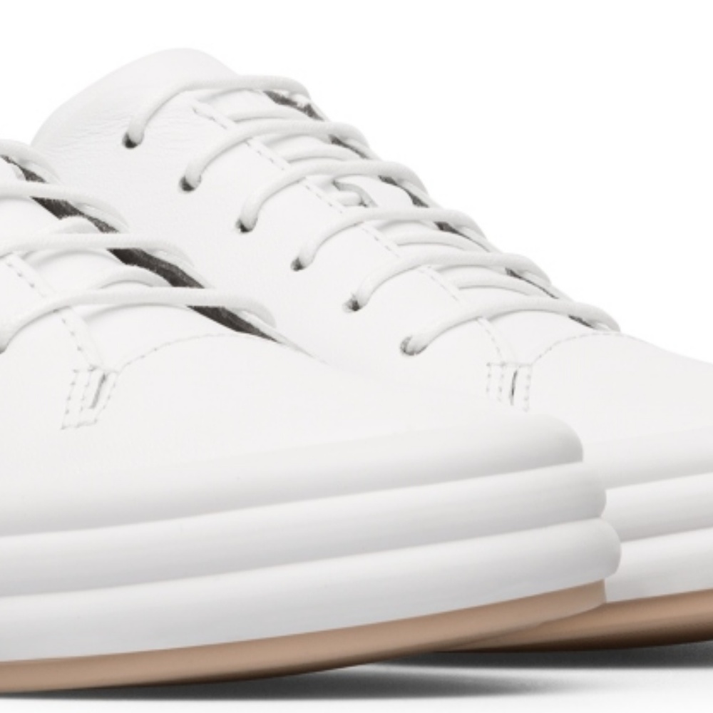 Camper Hoops - White Leather Minimalist Sneakers
